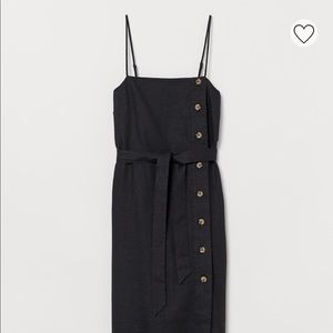 Premium H&M 100% linen summer dress side buttons